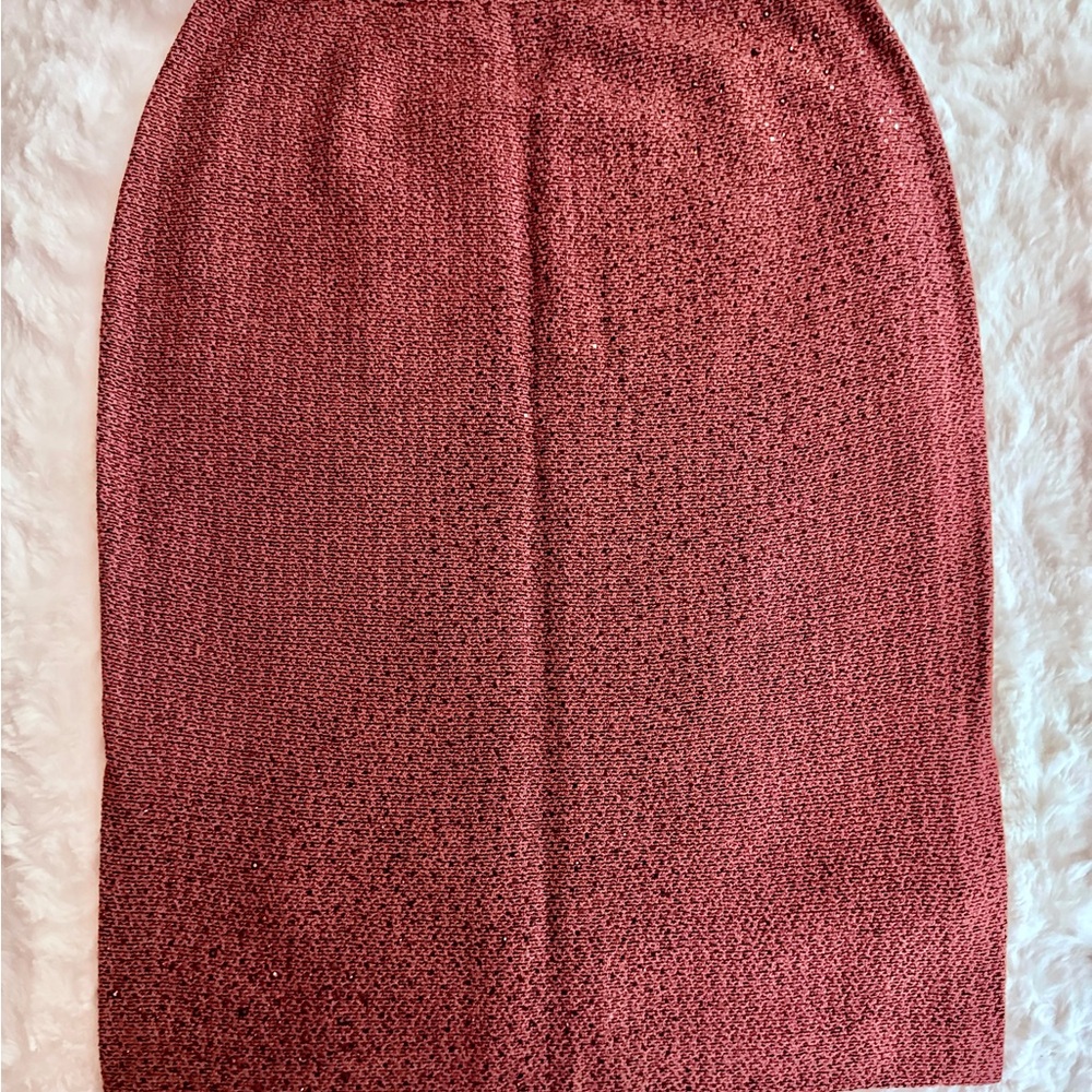 St. John Collection Rose-Toned Pink Shade Pencil Skirt